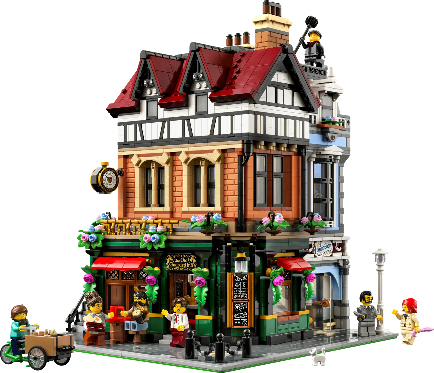 LEGO set 10350 – Hoekpand in tudorstijl uit de Lego Icons collectie, te huur in West- en Oost-Vlaanderen bij Brickset for You