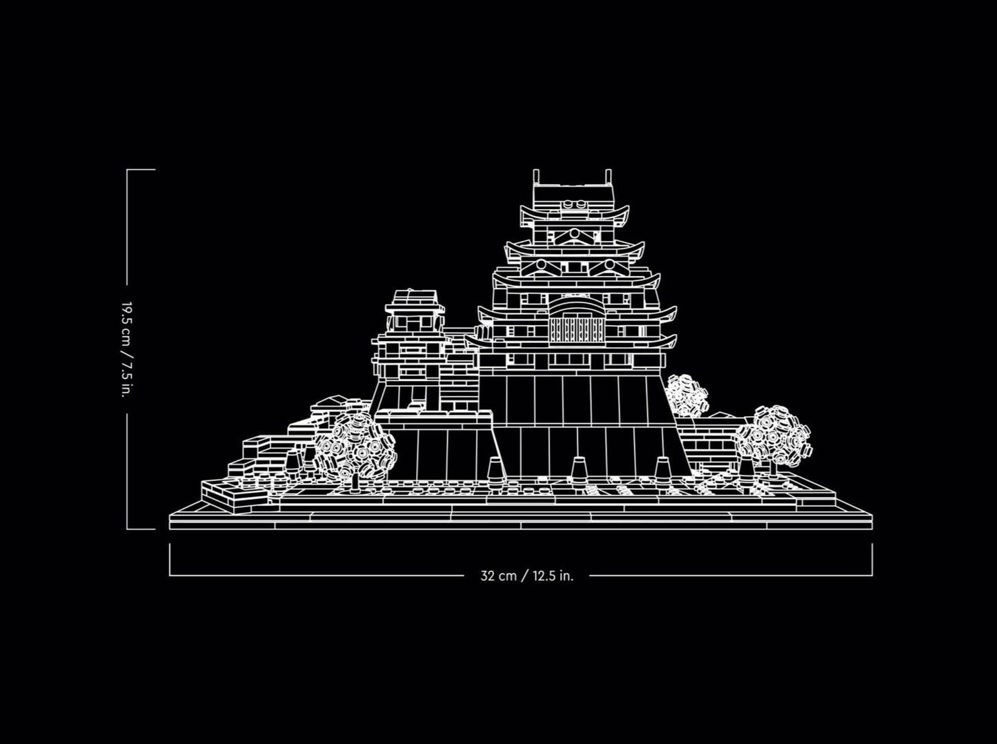 LEGO set 21060 – Kasteel Himeji uit de Lego Architecture collectie, te huur in West- en Oost-Vlaanderen bij Brickset for You