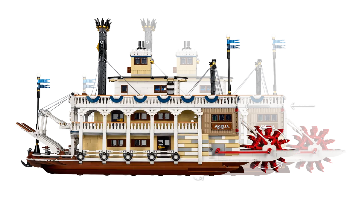 LEGO set 21356 – Stoomboot uit de Lego Icons collectie, te huur in West- en Oost-Vlaanderen bij Brickset for You