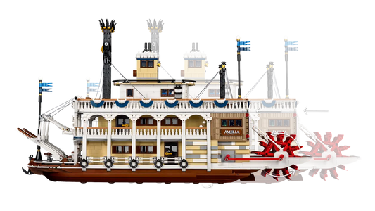 LEGO set 21356 – Stoomboot uit de Lego Icons collectie, te huur in West- en Oost-Vlaanderen bij Brickset for You