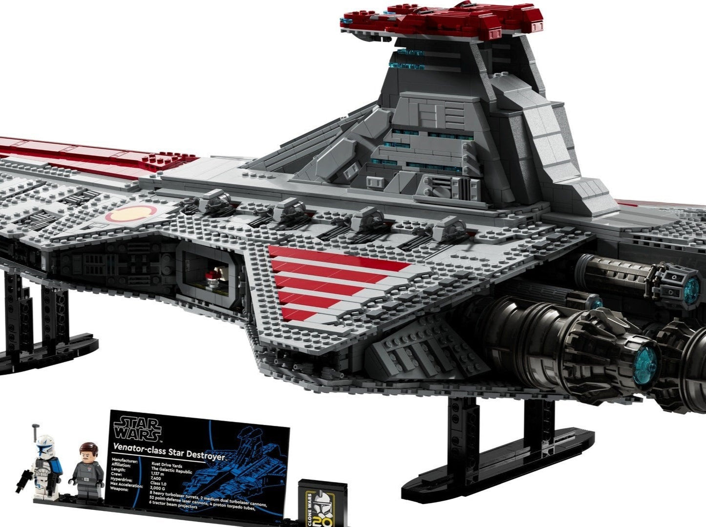 LEGO set 75367 – Venator-class Republic Attack Cruiser uit de Lego Star wars collectie, te huur in West- en Oost-Vlaanderen bij Brickset for You