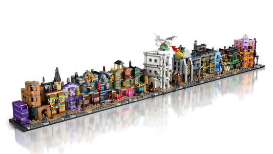 LEGO set 76444 – De Wegisweg™ tovenaarswinkels uit de Lego Harry Potter collectie, te huur in West- en Oost-Vlaanderen bij Brickset for You