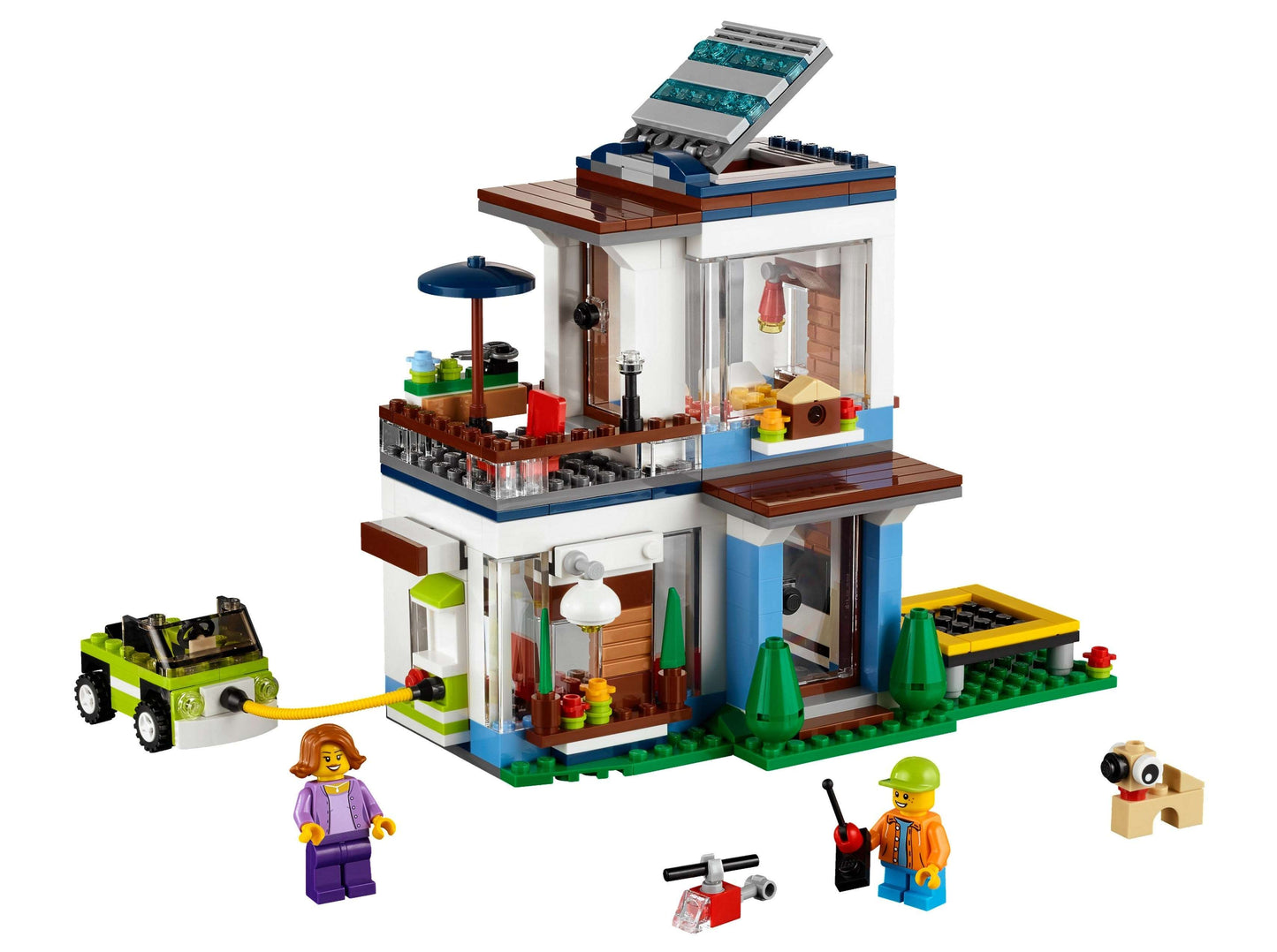 LEGO set 31097 – Woonhuis, dierenwinkel & café uit de Brickset for Kids collectie, te huur in West- en Oost-Vlaanderen bij Brickset for You