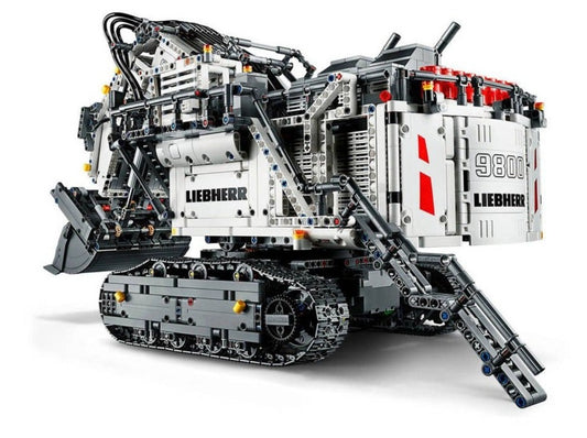 LEGO set 42100 – Liebherr R 9800 Graafmachine uit de Lego Technic collectie, te huur in West- en Oost-Vlaanderen bij Brickset for You