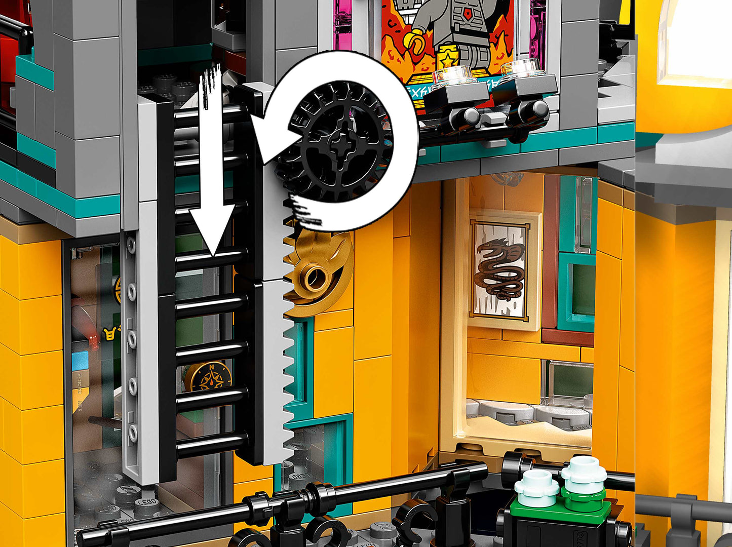 LEGO set 71741 – Ninjago stadstuinen uit de Lego Ninjago collectie, te huur in West- en Oost-Vlaanderen bij Brickset for You