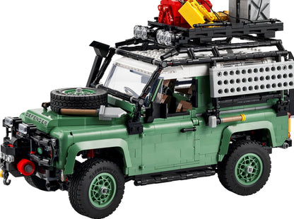 LEGO set 10317 – Land Rover Classic Defender 90 uit de Lego Icons collectie, te huur in West- en Oost-Vlaanderen bij Brickset for You