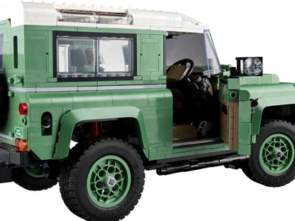 LEGO set 10317 – Land Rover Classic Defender 90 uit de Lego Icons collectie, te huur in West- en Oost-Vlaanderen bij Brickset for You