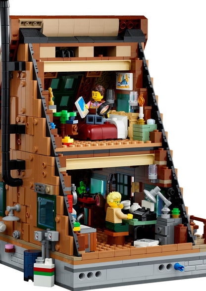 LEGO set 21338 – A-frame boshut uit de Lego Ideas collectie, te huur in West- en Oost-Vlaanderen bij Brickset for You