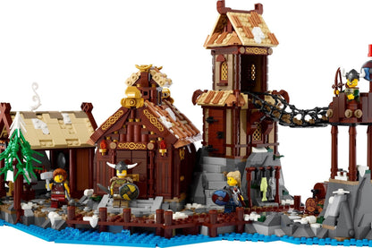 LEGO set 21343 – Vikingdorp uit de Lego Ideas collectie, te huur in West- en Oost-Vlaanderen bij Brickset for You