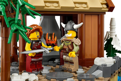 LEGO set 21343 – Vikingdorp uit de Lego Ideas collectie, te huur in West- en Oost-Vlaanderen bij Brickset for You