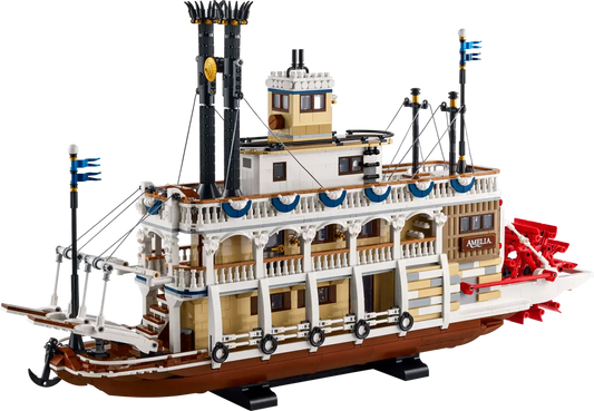 LEGO set 21356 – Stoomboot uit de Lego Icons collectie, te huur in West- en Oost-Vlaanderen bij Brickset for You