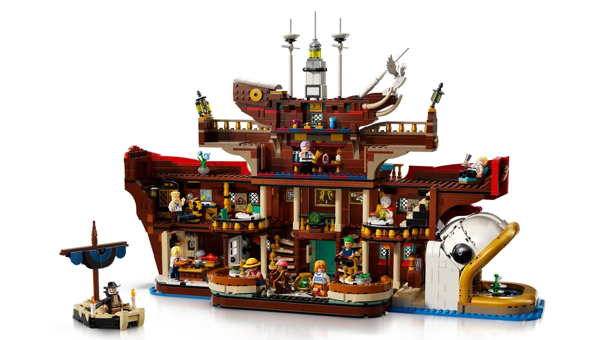 LEGO set 75640 – Het drijvende restaurant Baratie uit de Lego one Pieces collectie, te huur in West- en Oost-Vlaanderen bij Brickset for You