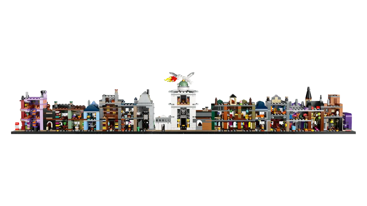 LEGO set 76444 – De Wegisweg™ tovenaarswinkels uit de Lego Harry Potter collectie, te huur in West- en Oost-Vlaanderen bij Brickset for You