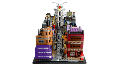 LEGO set 76444 – De Wegisweg™ tovenaarswinkels uit de Lego Harry Potter collectie, te huur in West- en Oost-Vlaanderen bij Brickset for You