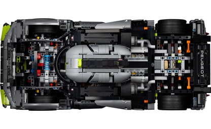 LEGO set 42156 – Peugeot 9X8 24H Le Mans Hybrid Hypercar uit de Lego Technic collectie, te huur in West- en Oost-Vlaanderen bij Brickset for You