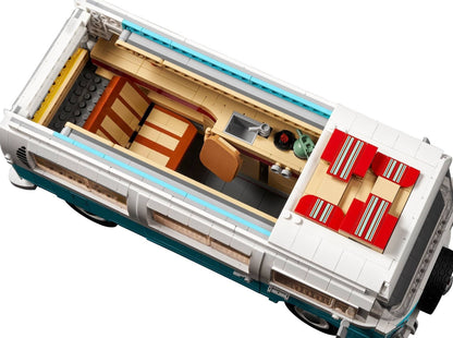 LEGO set 10279 – Volkswagen T2 Kampeerbus uit de Lego Creator Expert collectie, te huur in West- en Oost-Vlaanderen bij Brickset for You