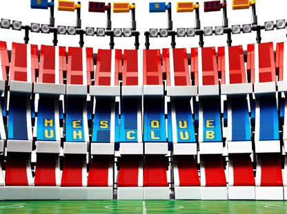 LEGO set 10284 – Camp Nou – FC Barcelona uit de Lego Creator Expert collectie, te huur in West- en Oost-Vlaanderen bij Brickset for You