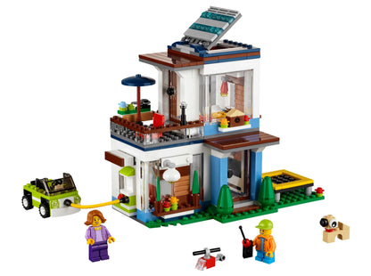 LEGO set 31097 – Woonhuis, dierenwinkel & café uit de Brickset for Kids collectie, te huur in West- en Oost-Vlaanderen bij Brickset for You