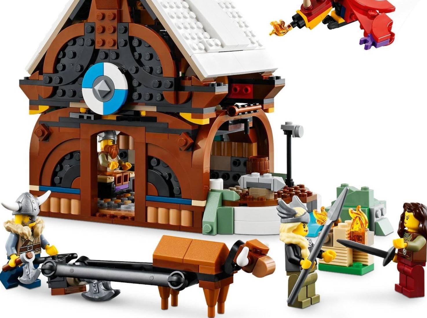 Lego Set 31132 Vikingschip en de Midgaardslang kasteel te huur bij Brickset for You in kortrijk, West-Vlaanderen