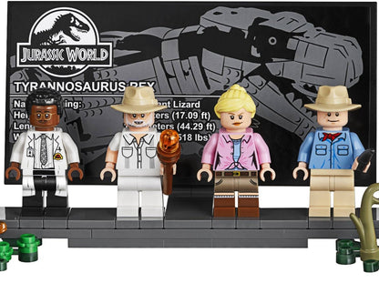 LEGO set 75936 – Jurassic Park: T. rex chaos uit de Lego Jurassic World collectie, te huur in West- en Oost-Vlaanderen bij Brickset for You